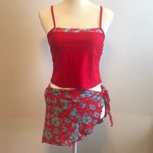 BOHO 3 - piece bikini swimsuit - red/orange